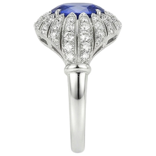 Afbeelding in Gallery-weergave laden, Antieke Stijl Blauwe Saffier IGI GECERTIFICEERDE Diamanten Damesring 8.75 Karaat
