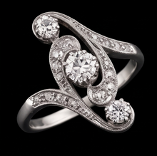 Afbeelding in Gallery-weergave laden, Antieke stijl bruiloft ronde oude mijn geslepen Natuurlijke echte diamant ( niet in het laboratorium gekweekt )en ring 2,75 karaat
