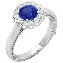 Afbeelding in Gallery-weergave laden, echte round diamant 2.50karaat ring bovenaanzicht
