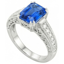Afbeelding in Gallery-weergave laden, echte round diamant 4karaat ring close-up detail
