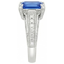 Afbeelding in Gallery-weergave laden, echte round diamant 4karaat ring bovenaanzicht
