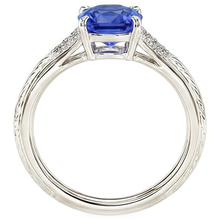 Afbeelding in Gallery-weergave laden, echte round diamant 2karaat ring profielweergave
