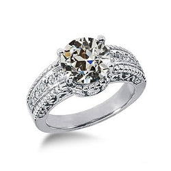 Antieke Stijl Damesring Oude Mijnwerker Echt Diamant Goud 2,50 Karaat Sieraden