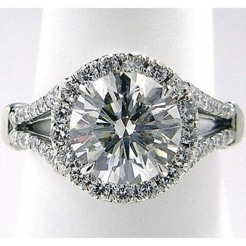 Antieke Stijl Echt Diamanten Verlovingsring 3,75 Ct.