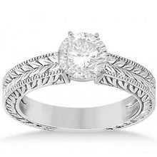 Afbeelding in Gallery-weergave laden, Antieke Stijl Echt Diamond Solitaire 2.50 Karaat Trouwring 14K Witgoud
