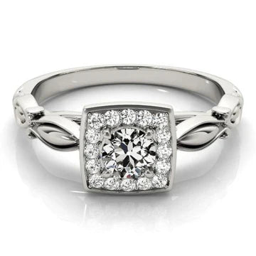 Antieke Stijl Halo Ring Oude Mijnwerker Echt Diamanten Sieraden Goud 14K 2,50 Karaat