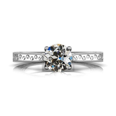 Antieke Stijl Solitaire ring Natuurlijk Ronde Oude Europese Diamant 1,50 Karaat