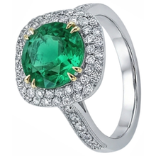 Afbeelding in Gallery-weergave laden, Smaragd Edelsteen Ring – profielaanzicht

