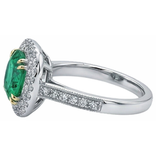 Afbeelding in Gallery-weergave laden, High-end Smaragd Edelsteen Ring 3 karaat – bovenaanzicht
