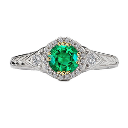 Handgemaakte Fijne Smaragd Edelsteen Ring 2 karaat | HarryChadEnt