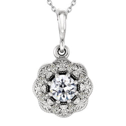 Diamant Antiek Halo 2,50 karaat in 14K Witgoud