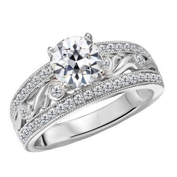 Handgemaakt Antiek Cushion Briljant Halo Zetting Ring – 4,50