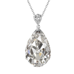 Antiek Diamant Druppel Hanger 4 karaat – 14K Witgoud