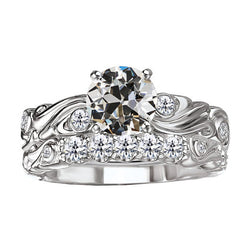 Old Mine Slijpvorm Bruidsring – Diamant 2 karaat 14 Karaat