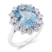 Afbeelding in Gallery-weergave laden, Aquamarijn Cocktail Ring
