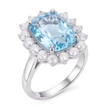 Afbeelding in Gallery-weergave laden, Aquamarijn Cocktail Ring
