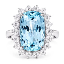 Afbeelding in Gallery-weergave laden, Aquamarijn Cocktail Ring
