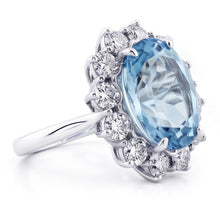 Afbeelding in Gallery-weergave laden, Aquamarijn Cocktail Ring
