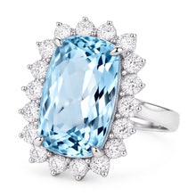 Afbeelding in Gallery-weergave laden, Aquamarijn Cocktail Ring
