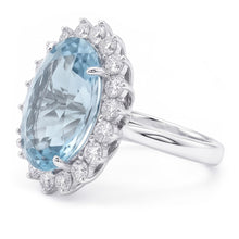 Afbeelding in Gallery-weergave laden, Aquamarijn Cocktail Ring
