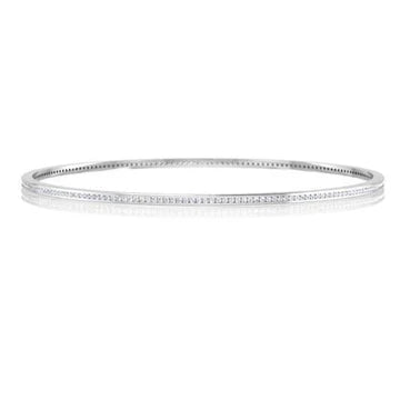 Armband Met Kleine Ronde Echt Diamanten Van 3,80 Ct Witgoud