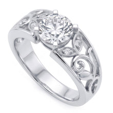 Afbeelding in Gallery-weergave laden, Art Nouveau Sieraden Nieuwe Vrouwen Ring Oude Geslepen Echt Diamant Bladstijl
