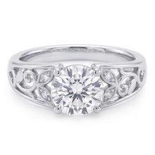 Afbeelding in Gallery-weergave laden, Art Nouveau Sieraden Nieuwe Vrouwen Ring Oude Geslepen Echt Diamant Bladstijl
