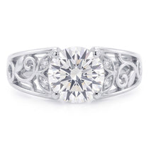 Afbeelding in Gallery-weergave laden, Art Nouveau Sieraden Nieuwe Vrouwen Ring Oude Geslepen Echt Diamant Bladstijl
