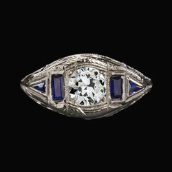 Art Deco Verlovingsring Echt Diamant