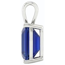 Afbeelding in Gallery-weergave laden, IGI GECERTIFICEERDE Asscher Blauwe Saffier Solitaire Hanger Goud Dames Sieraden 5 Karaat
