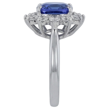 Afbeelding in Gallery-weergave laden, echte asscher tanzaniet 4.50karaat ring profielweergave
