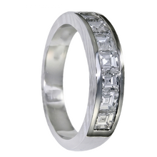 Afbeelding in Gallery-weergave laden, Asscher geslepen diamanten trouwring 3.50 karaat Witgoud 10K herenring

