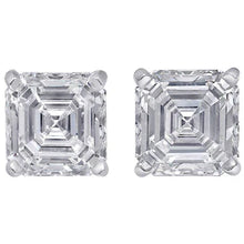 Afbeelding in Gallery-weergave laden, Asscher Geslepen Echt Diamanten Oorknopjes Witgouden Damessieraden 3 Karaat
