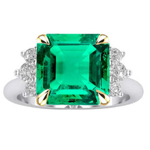 Afbeelding in Gallery-weergave laden, Colombiaanse Smaragd Edelsteen Ring – hoofdaanzicht
