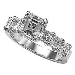Asscher Geslepen Echt Diamanten Ring