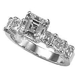 Asscher Geslepen Echt Diamanten Ring