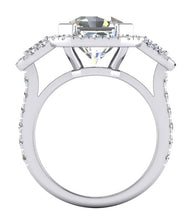 Afbeelding in Gallery-weergave laden, Asscher Geslepen Met Accenten Echte Diamant Ring
