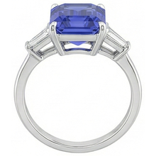 Afbeelding in Gallery-weergave laden, echte emerald saffier 2.75karaat ring zijaanzicht
