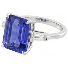 Afbeelding in Gallery-weergave laden, echte emerald saffier 2.75karaat ring bovenaanzicht
