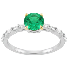 Afbeelding in Gallery-weergave laden, Fijne Smaragd Edelsteen Ring – hoekaanzicht
