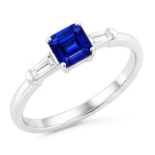 Afbeelding in Gallery-weergave laden, Baguette Diamond Three Stone Emerald Shaped Ring 1,25 karaat
