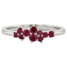 Afbeelding in Gallery-weergave laden, echte round robijn 1.40karaat eternity ring zijaanzicht
