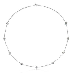 Kastzetting F Vs1 6 Karaat Natuurlijke Diamanten Collier Witgoud