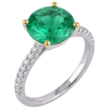 Afbeelding in Gallery-weergave laden, Luxe Edelsteen Ring 4 karaat – zijaanzicht
