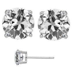 Oorhangers 14K Witgoud met Diamant – 8 karaat