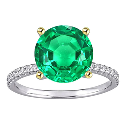 Luxe Edelsteen Ring met GIA Gekeurd Fijne Smaragd – 4 karaat