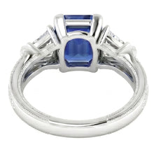 Afbeelding in Gallery-weergave laden, echte asscher diamant 2.50karaat ring profielweergave
