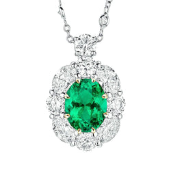 GIA Gekeurd Colombiaanse Smaragd Edelsteen Hanger 3,50 karaat