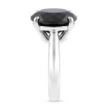 Afbeelding in Gallery-weergave laden, Zwarte Diamant Trouwring 5 Karaat Echte Ronde Solitair 14k Witgoud
