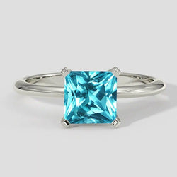 Blauwachtige kussen Paraiba ring 2,1 karaat